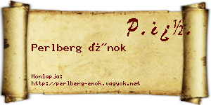 Perlberg Énok névjegykártya